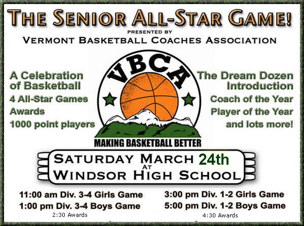 VBCA Senior All-Star Game - Saturday March 12th, 2016 - Windsor High School